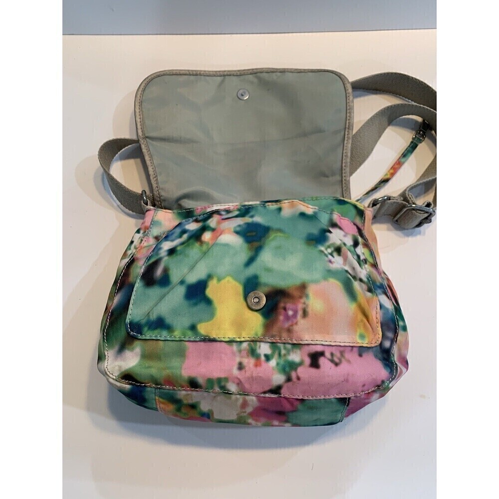 Kipling Womens Shoulder Handbag Floral Nylon Vibrant Colors Purse Spring - Picture 6 of 15